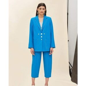 Topshop Blue Stitch Blazer
